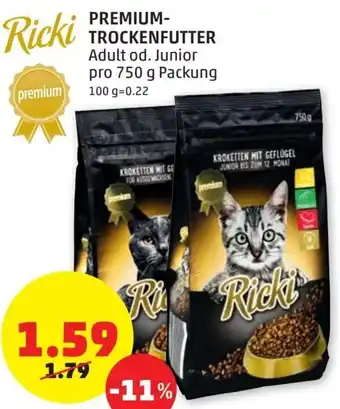 PENNY Ricki Premium-Trockenfutter 750 g Angebot