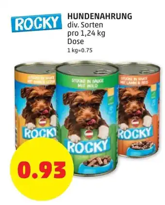 PENNY ROCKY Hundenahrung 1.24 kg Angebot