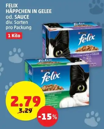 PENNY Felix Happchen in Gelle od. Sauce 1 Kilo Angebot