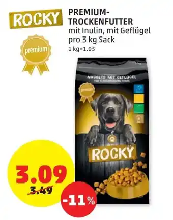 PENNY Rocky Premium-Trockenfutter 3 kg Sack Angebot