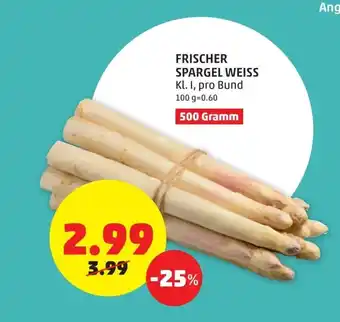 PENNY Frischer Spargel Weiss 500 g Angebot