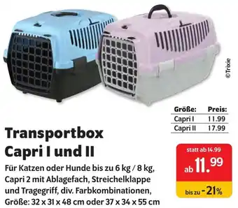 Das Futterhaus Transportbox Capri I und II Angebot