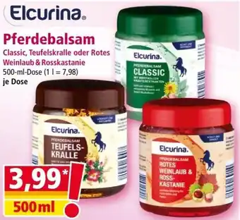 Norma Elcurina Pferdebalsam Classic, Teufelskralle oder Rotes Weinlaub & Rosskastanie 500-ml Angebot