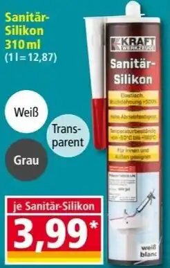 Norma Sanitär- Silikon 310 ml Angebot