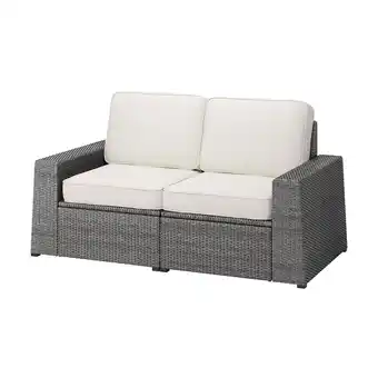 IKEA SollerÖn 2er-sitzelement/außen, dunkelgrau/järpön/duvholmen weiß Angebot