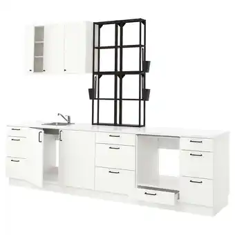 IKEA Enhet Küche, anthrazit/weiß, 323x63.5x241 cm Angebot