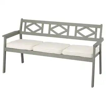 IKEA Bondholmen Bank mit Rückenlehne/außen, grau las./järpön/duvholmen weiß Angebot
