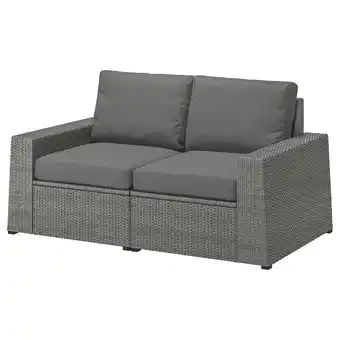 IKEA SollerÖn 2er-sitzelement/außen, dunkelgrau/frösön/duvholmen dunkelgrau, 161x82x88 cm Angebot