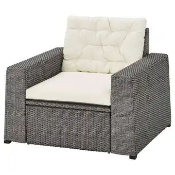 IKEA SollerÖn Sessel/außen, dunkelgrau/kuddarna beige Angebot