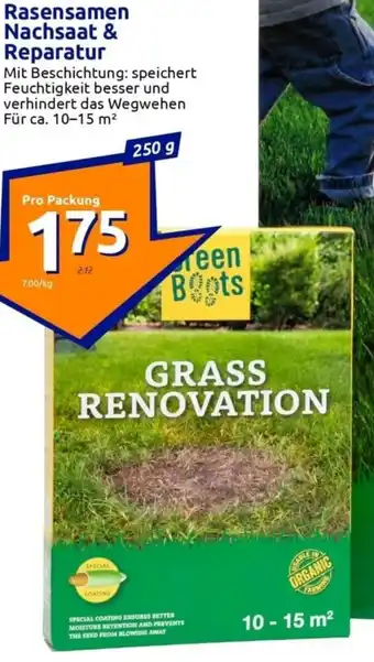 Action Green Boots Rasensamen Nachsaat & Reparatur, 10-15 m² Angebot