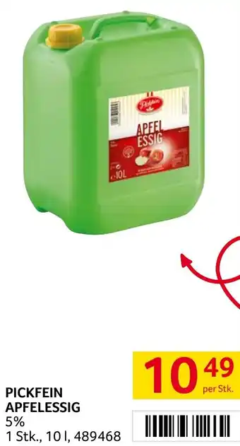 Transgourmet PICKFEIN APFELESSIG Angebot