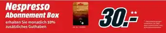 Media Markt Nespresso Abonnement Box Angebot