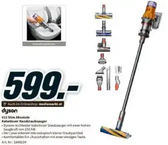 Media Markt Dyson V12 Slim Absolute Kabelloser Handstaubsauger Angebot