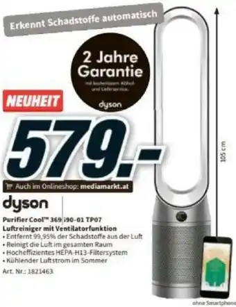 Media Markt Dyson Purifier Cool 369 i90-01 TP07 Luftreiniger Mit Ventilatorfunktion Angebot