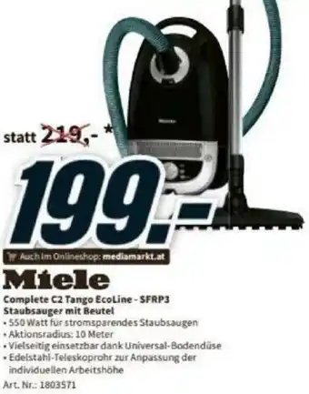 Media Markt Miele Complete C2 Tango EcoLine - SFRP3 Staubsauger Mit Beutel Angebot