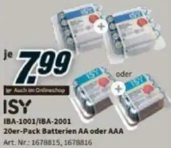 Media Markt IBA-1001/IBA-2001 20er-Pack Batterien AA Oder AAA Angebot
