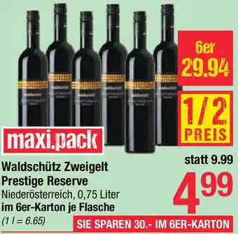 Maximarkt Zweigelt Prestige Reserve 0.75L Angebot