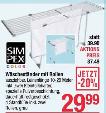 Maximarkt Wäscheständer 10-20m Angebot