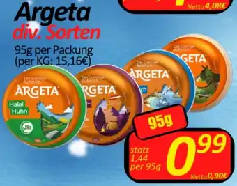 Wurstico Argeta 95g Angebot