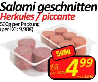 Wurstico Salami geschnitten 500g Angebot