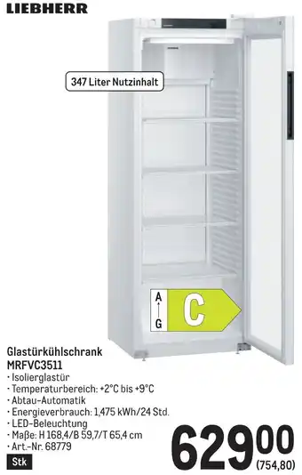 Metro LIEBHERR Glastürkühlschrank MRFVC3511 Angebot