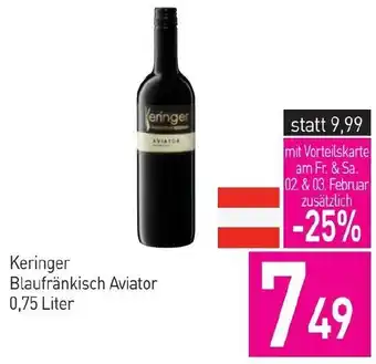 Sutterlüty Keringer Blaufränkisch Aviator 0.75 Liter Angebot
