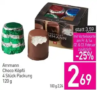 Sutterlüty Ammann Choco Köpfli 120g Angebot