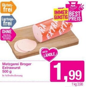 Sutterlüty Metzgerei Broger Extrawurst 500g Angebot