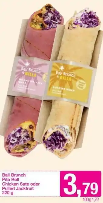 Sutterlüty Bali Brunch Pita Roll Chicken Sate Oder Pulled Jackfruit 220g Angebot