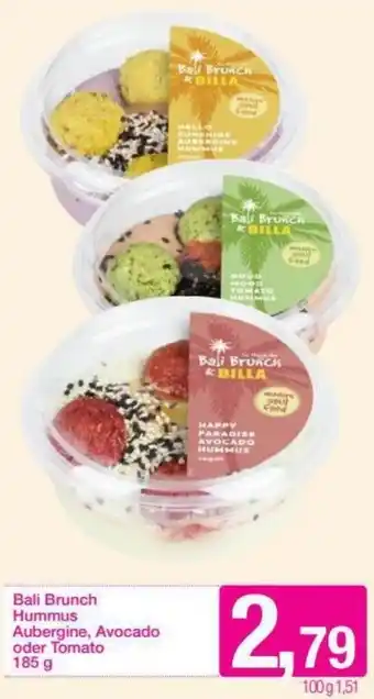 Sutterlüty Bali Brunch Hummus Aubergine, Avocado Oder Tomato 185g Angebot