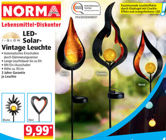 Norma Led Solar Vintage Leuchte Angebot