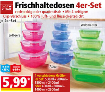 Norma Frischhaltedosen 4er Set Angebot