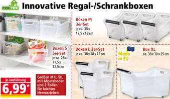 Norma Innovative Regal Schrankboxen Angebot