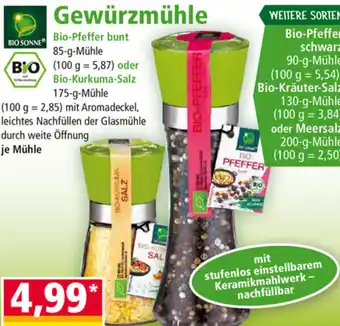 Norma Gewürzmühle Bio Pfeffer Bunt 85 g Angebot