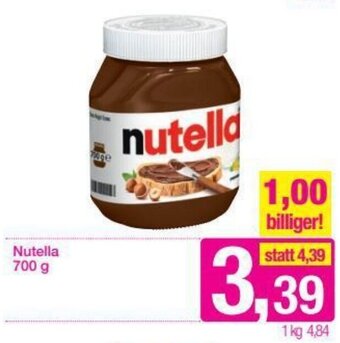 Sutterlüty Nutella 700g Angebot