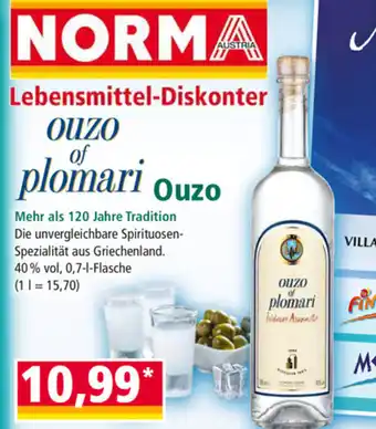 Norma Ouzo Of Plomari 0,7 l Angebot