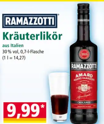 Norma Ramazzotti Kräuterlikör 0,7 l Angebot