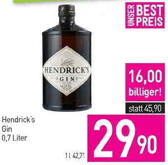 Sutterlüty Hendrick's Gin 0.7 Liter Angebot