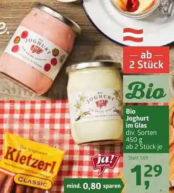 ADEG Bio Joghurt Im Glas 450 g Angebot