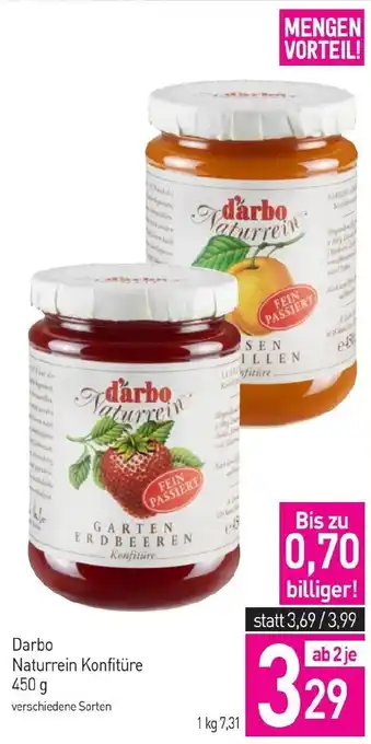 Sutterlüty Darbo Naturrein Konfitüre 450 g Angebot