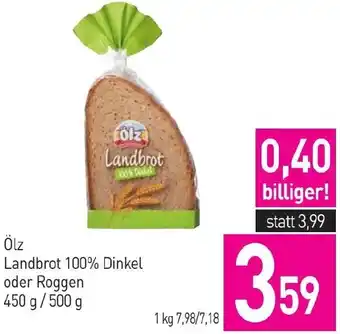 Sutterlüty ölz Landbrot 100% Dinkel oder Roggen 450 g/500 g Angebot