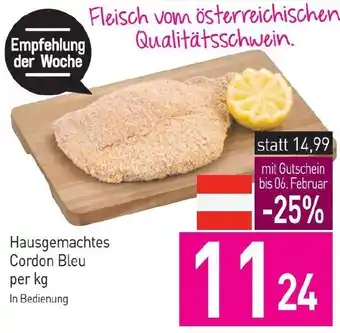 Sutterlüty Hausgemachtes Cordon Bleu per kg Angebot