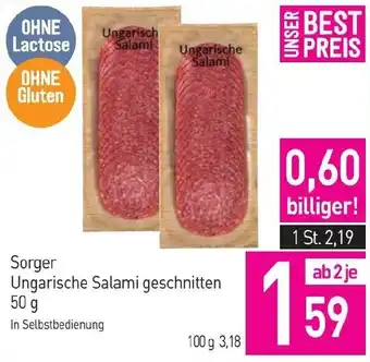 Sutterlüty Sorger Ungarische Salami geschnitten 50 g Angebot