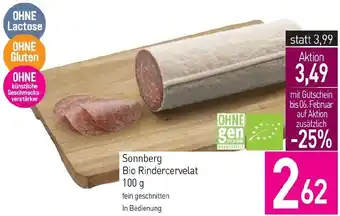 Sutterlüty Sonnberg Bio Rindercervelat 100g Angebot