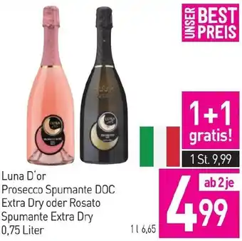 Sutterlüty Luna D'or Prosecco Spumante DOC Extra Dry oder Rosato Spumante Extra Dry 0.75 Liter Angebot