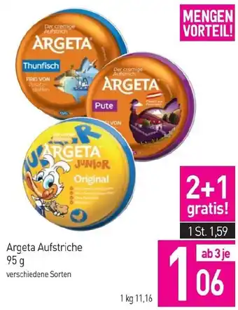 Sutterlüty Argeta Aufstriche 95g Angebot