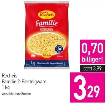 Sutterlüty Recheis Familie 2-Eierteigware 1 kg Angebot