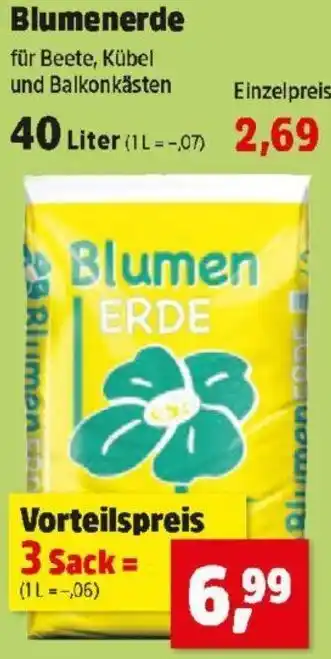 Thomas Philipps Blumenerde 40L Vorteilspreis 3 Sack Angebot