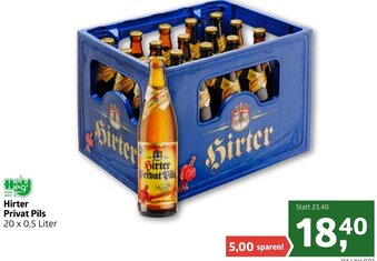ADEG Hirter Privat Pils 20x0,5 Liter Angebot