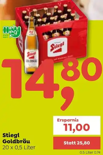 ADEG Stiegl Goldbräu 20 x 0.5 Liter Angebot